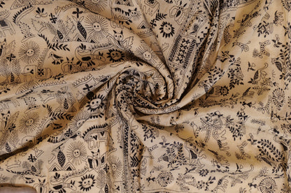Swapna~Kantha Saree Black Embroidery