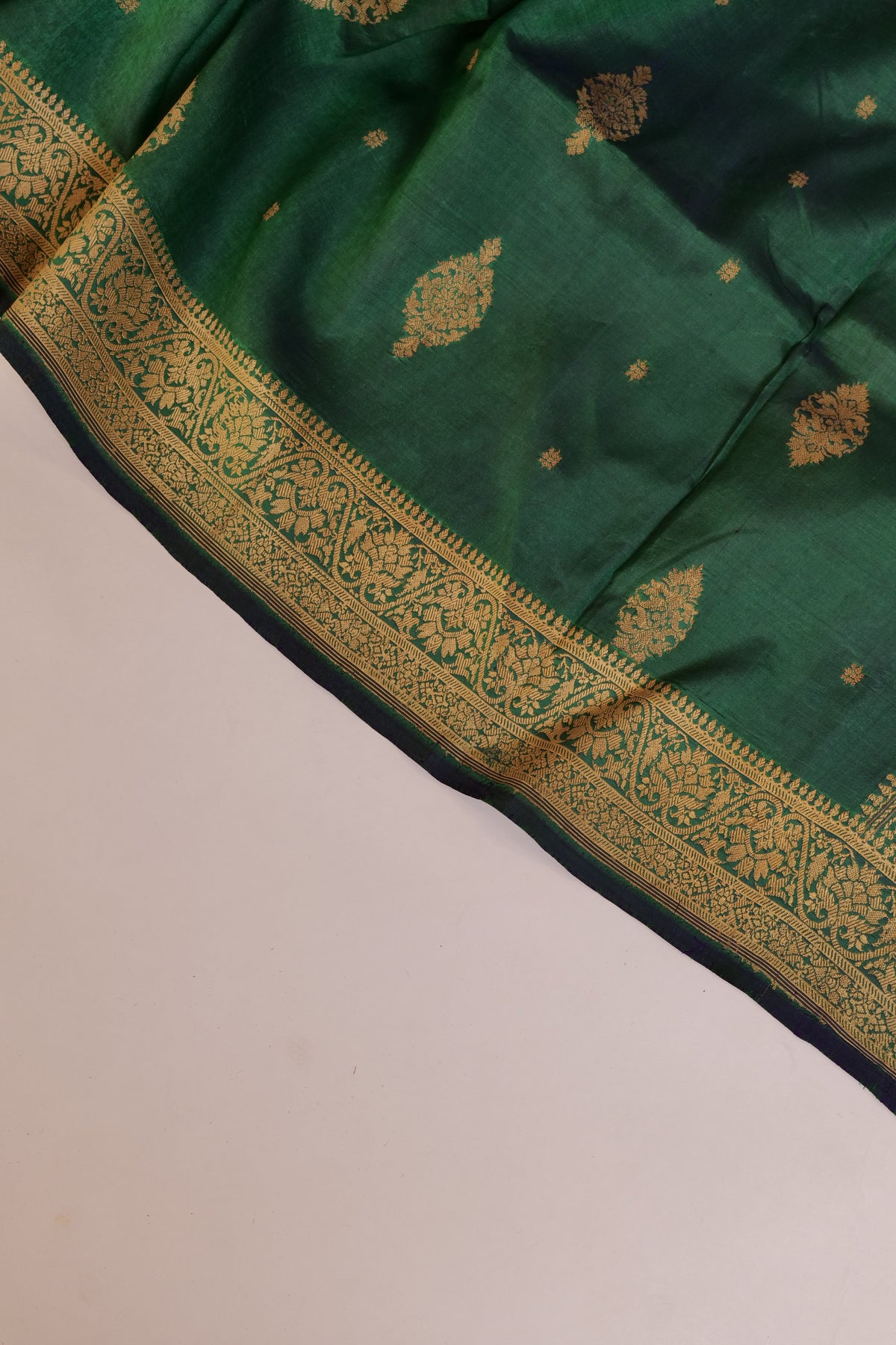 Sampatti~Unused Resham Banarsee Green