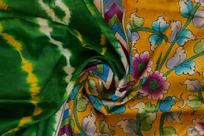 Abhyudaya~Bishnupuri Silk Saree Shibori with Kalamkari