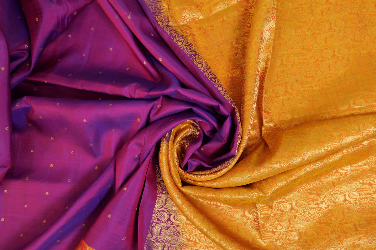 Yashas~Kanjivaram Purplish Pink Ochre
