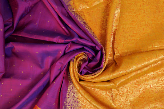 Yashas~Kanjivaram Purplish Pink Ochre