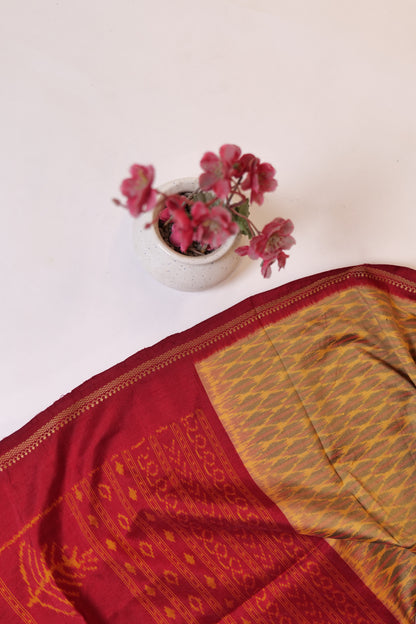 Samartha~Ikkat saree Multicolour