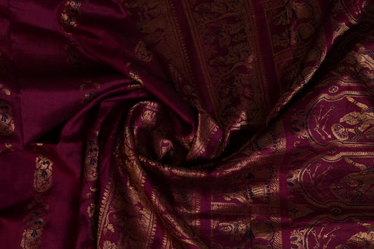 Maya~Meenakari Swarnchari Saree Mauve