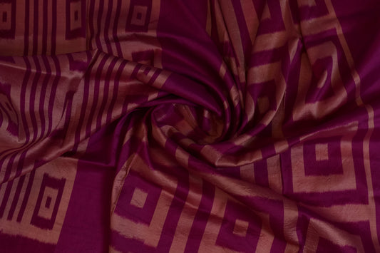 Suhani~Ikkat saree Rani & Onion Pink