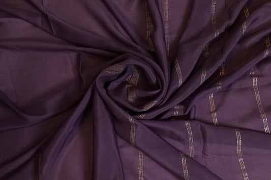 Mallika~Karnataka Crepe Silk Saree Greyish Lilac